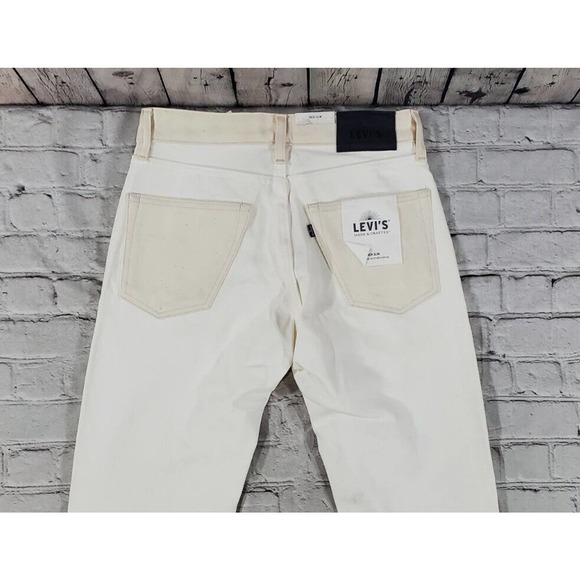 Levis Made & Crafted Tack Slim Fit Jeans White Wash Cotton $198 MENS SIZE 28X32 - Picture 4 of 8